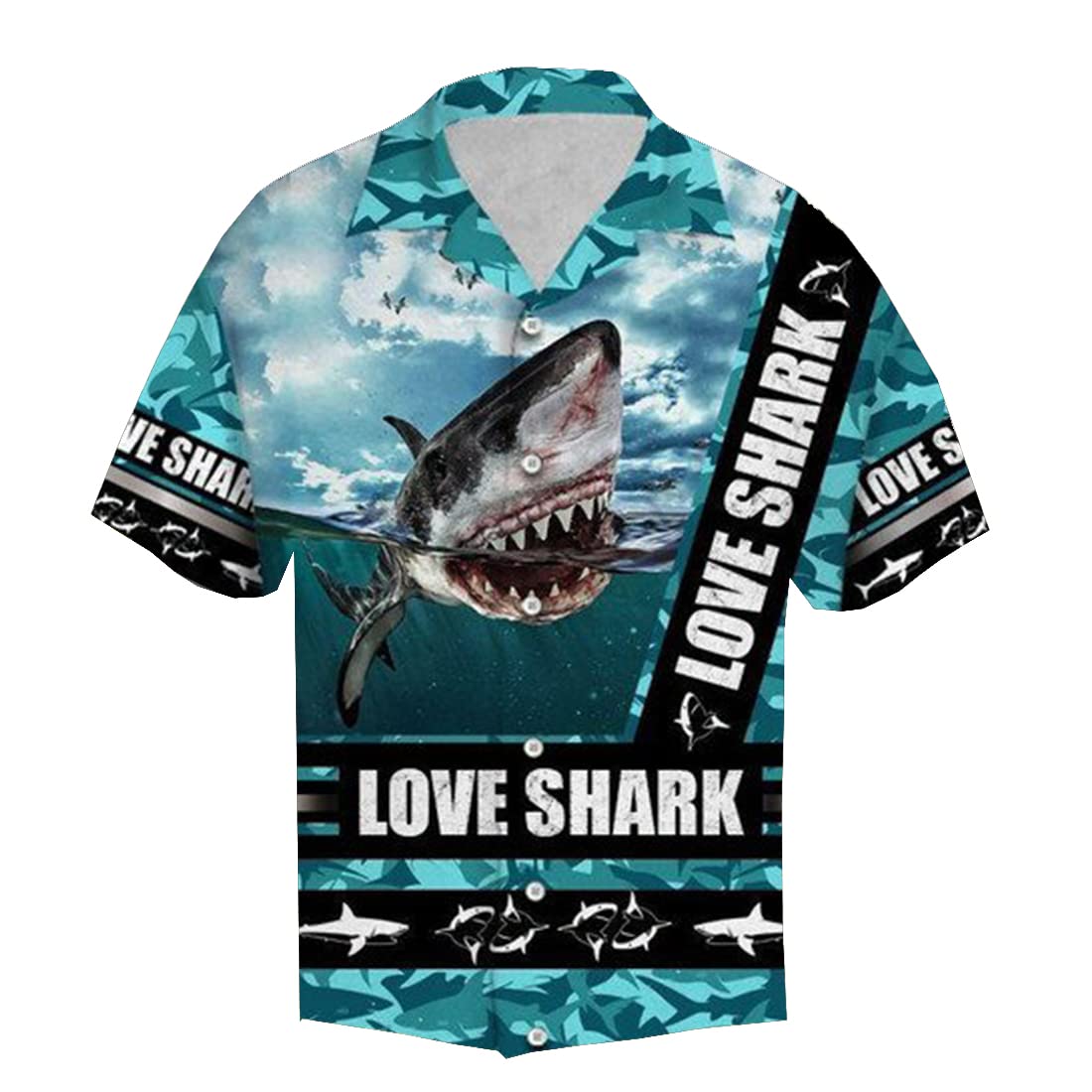 Hawaiian Shirts for Men & Women - Short Sleeve Button Down Fishing Shirts with Ocean Print | Perfect for Beach Vacation, Summer Party & Tropical Getaways