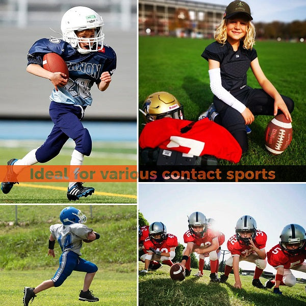 COOLOMG Youth Boys Football Girdle with Padded Shorts/Leggings - Integrated Hip, Tailbone & Thigh Pads for Football & Rugby (CF005) - Perfect for Training, Games & Youth Sports Protection