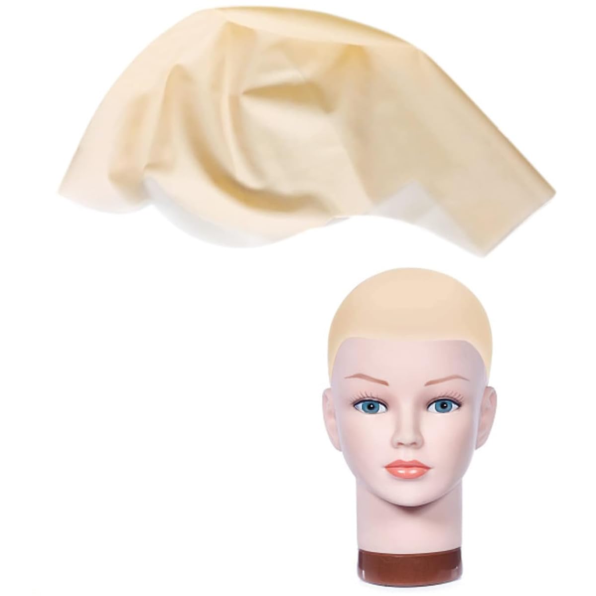 Latex Bald Cap for Adults - Realistic Bald Head Wig Cap for Costume, Makeup & Halloween Accessories - Perfect for Cosplay, Theatrical Performances, and Disguises