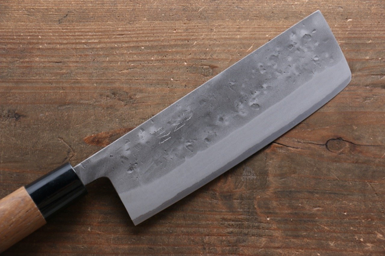 Premium Seisuke Blue Steel No.2 Nashiji Gyuto, Nakiri & Petty Knife Set - Japanese Damascus Chef Knives for Professional Cooking, Sushi & Meat Cutting - Perfect for Home Chefs & Culinary Enthusiasts