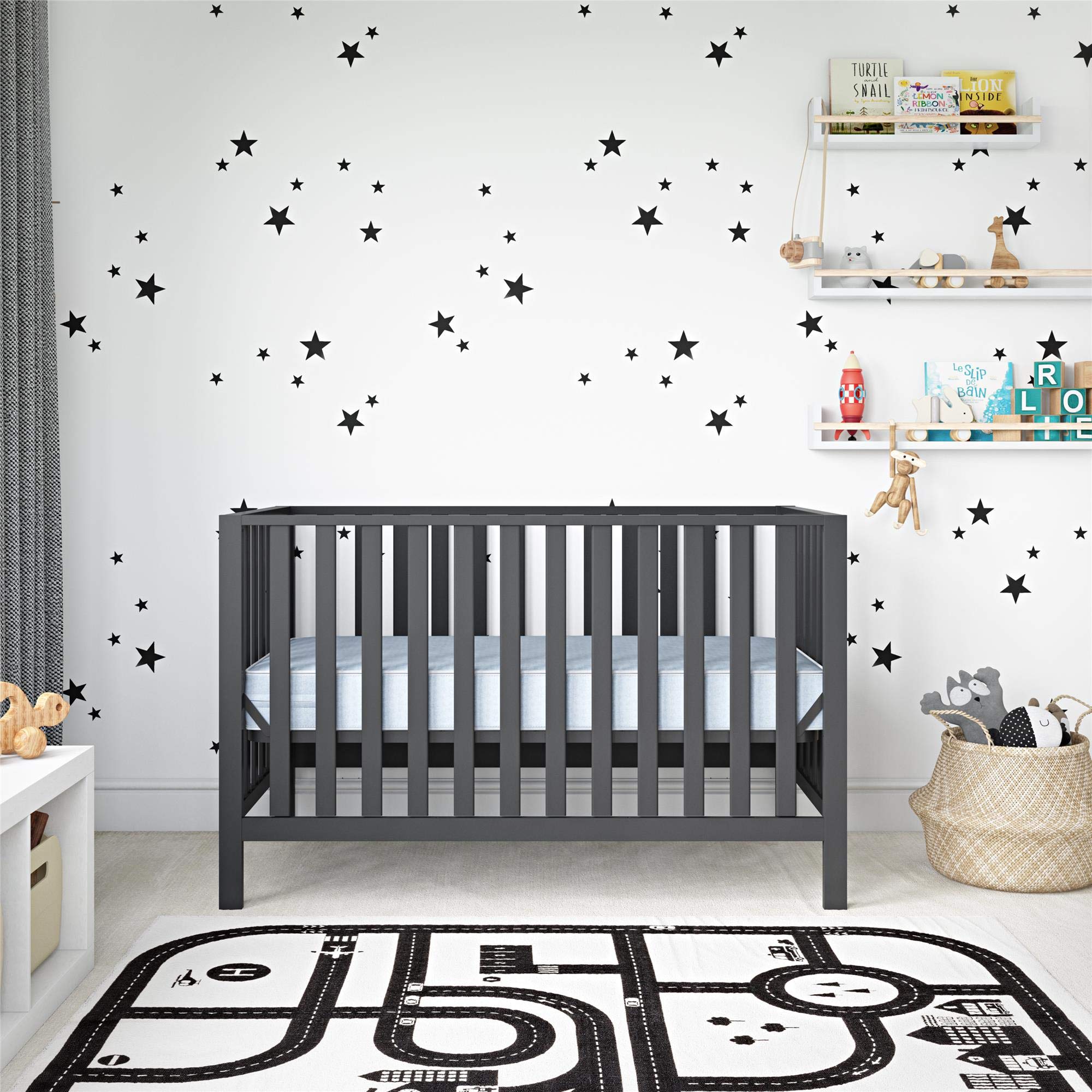 Safety 1st Heavenly Dreams Waterproof Baby Crib Mattress - Firm Support for Standard Cribs & Toddler Beds - Blue | Perfect for Nursery, Daycare & Travel Use
