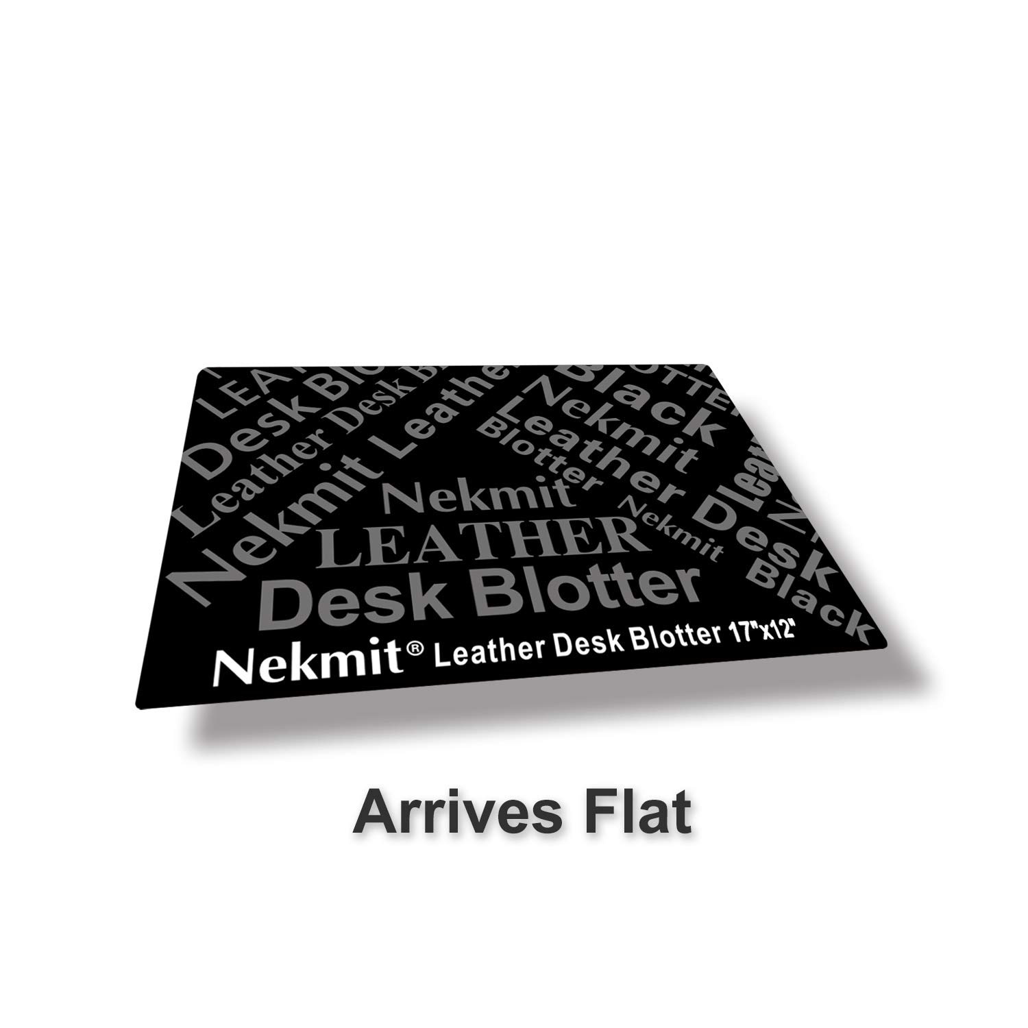 Premium Nekmit Leather Desk Blotter Pad - 17 x 12 Inches Non-Slip Writing Surface, Waterproof Office Desk Protector (Black) - Perfect for Home Office, Executive Desks & Professional Workspaces