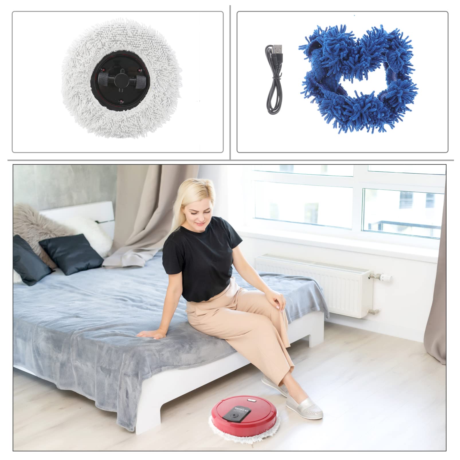 Hemobllo Smart Robot Vacuum Cleaner - Powerful Multifunctional Automatic Vacuum for Carpets, Hard Floors & Pet Hair - Ultra Quiet Home Cleaning Robot with Strong Suction (Random Color) - Perfect for Daily Cleaning, Pet Owners & Busy Households