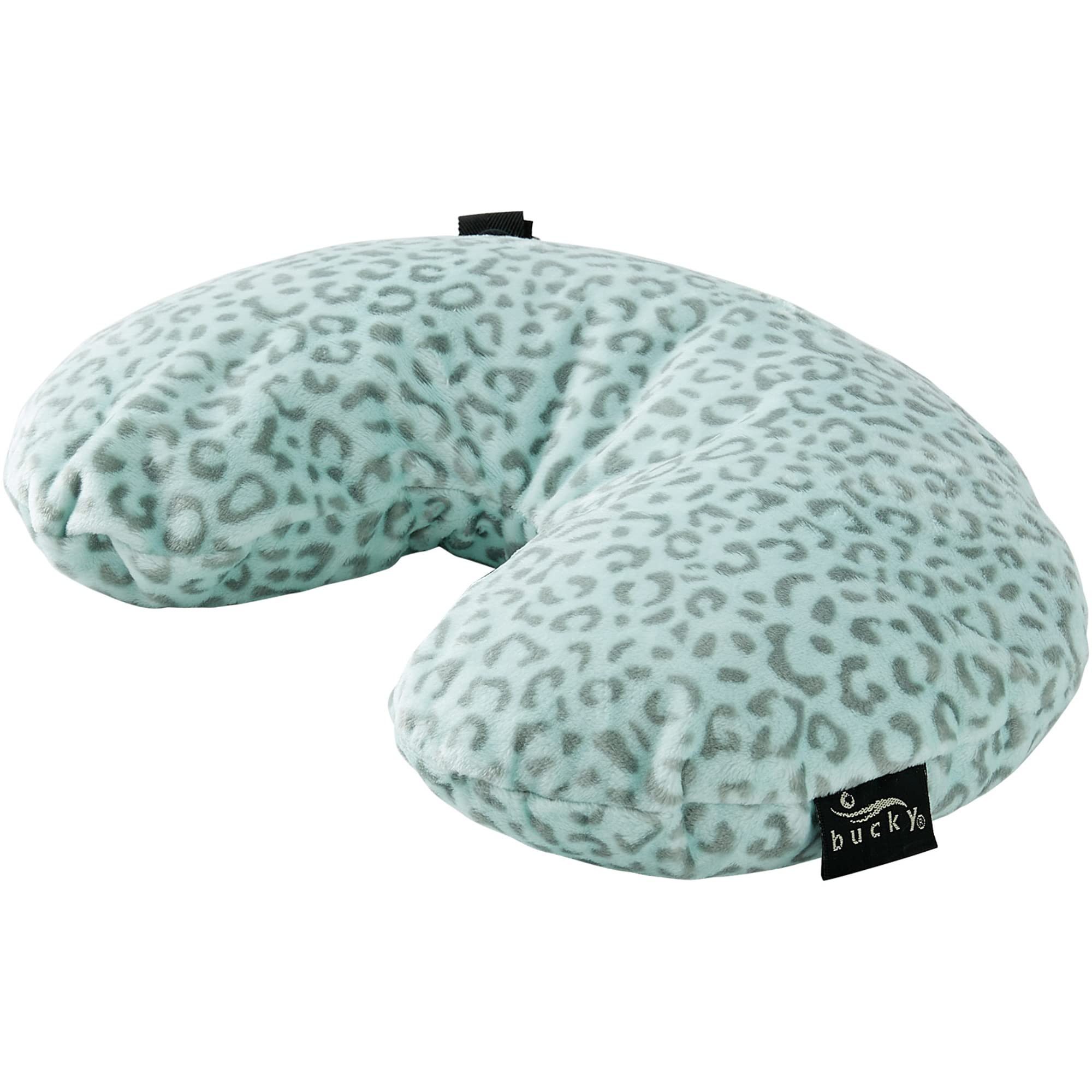 Bucky Travel Fun Fur Neck Pillow - Soft Leopard Print Travel Pillow for Airplane, Car & Office - One Size Fits All - Cozy Support for Long Flights & Road Trips