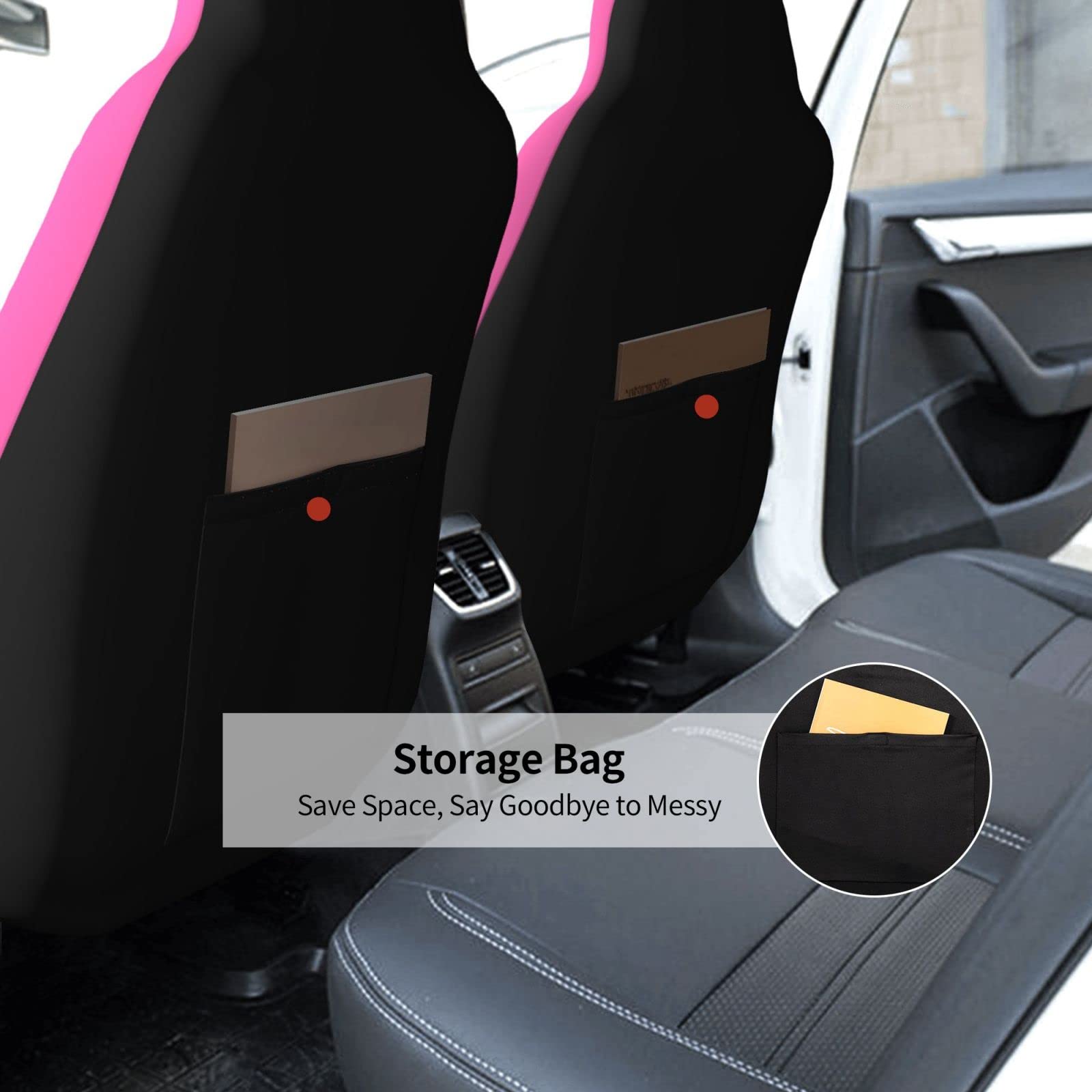 Custom Car Seat Covers with Image & Text - Personalized 2-Piece Universal Fit for Cars, Trucks & SUVs | Add Your Logo, Photo or Design | Perfect for Daily Commute, Road Trips & Vehicle Protection