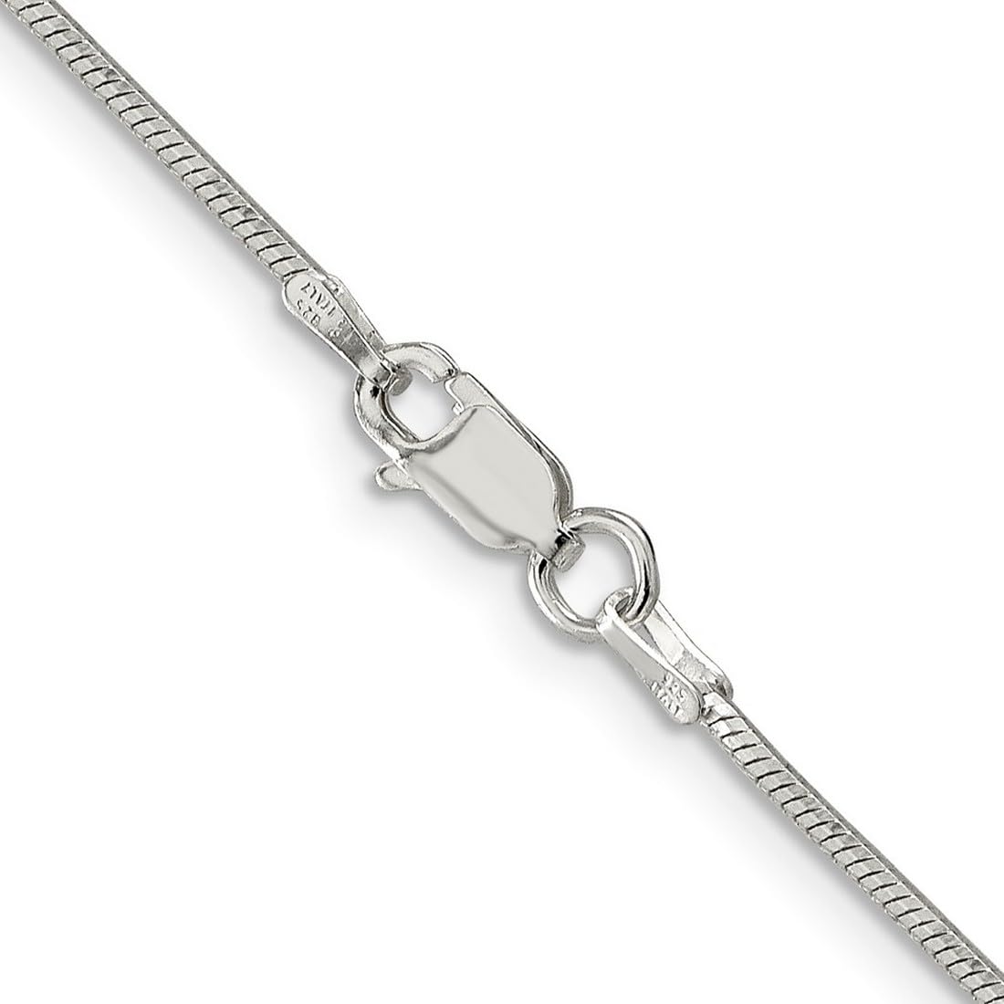 925 Sterling Silver Octagonal Snake Chain Necklace - 24 Inch 1.25mm Polished Solid Silver Lobster Claw Necklace for Women & Men | Elegant Gift for Anniversary, Birthday & Everyday Wear