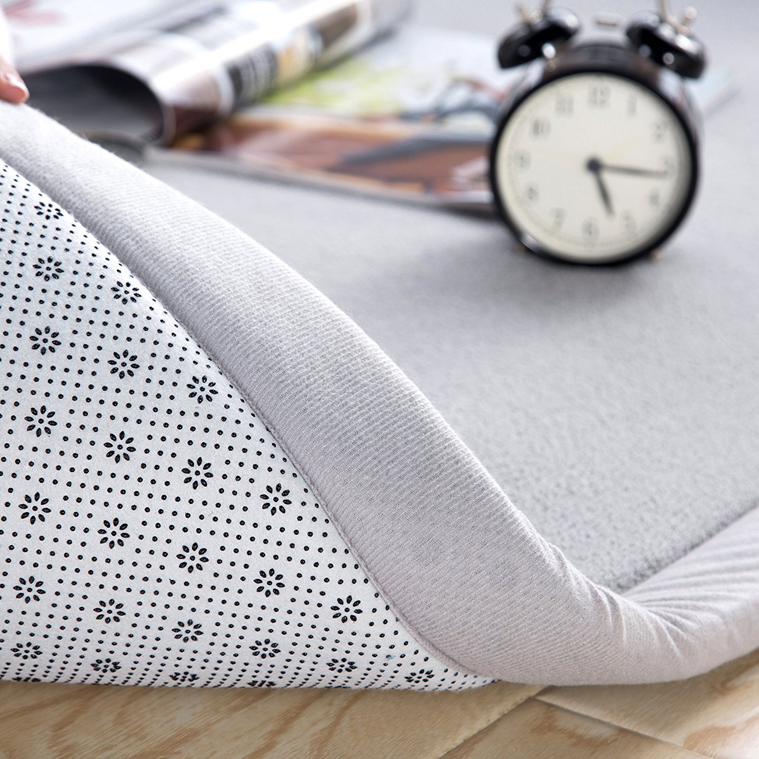 Soft Coral Velvet Baby Play Mat - 6.6x8ft Non-Slip Nursery Rug for Toddlers & Kids Room | Crawling Mat, Yoga Exercise Pad | Perfect for Playtime, Learning & Floor Activities (Gray)