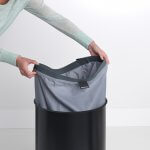 60L Laundry Hamper with Cork Lid - Eco-Friendly Storage for Clothes, Bedroom & Bathroom Organization