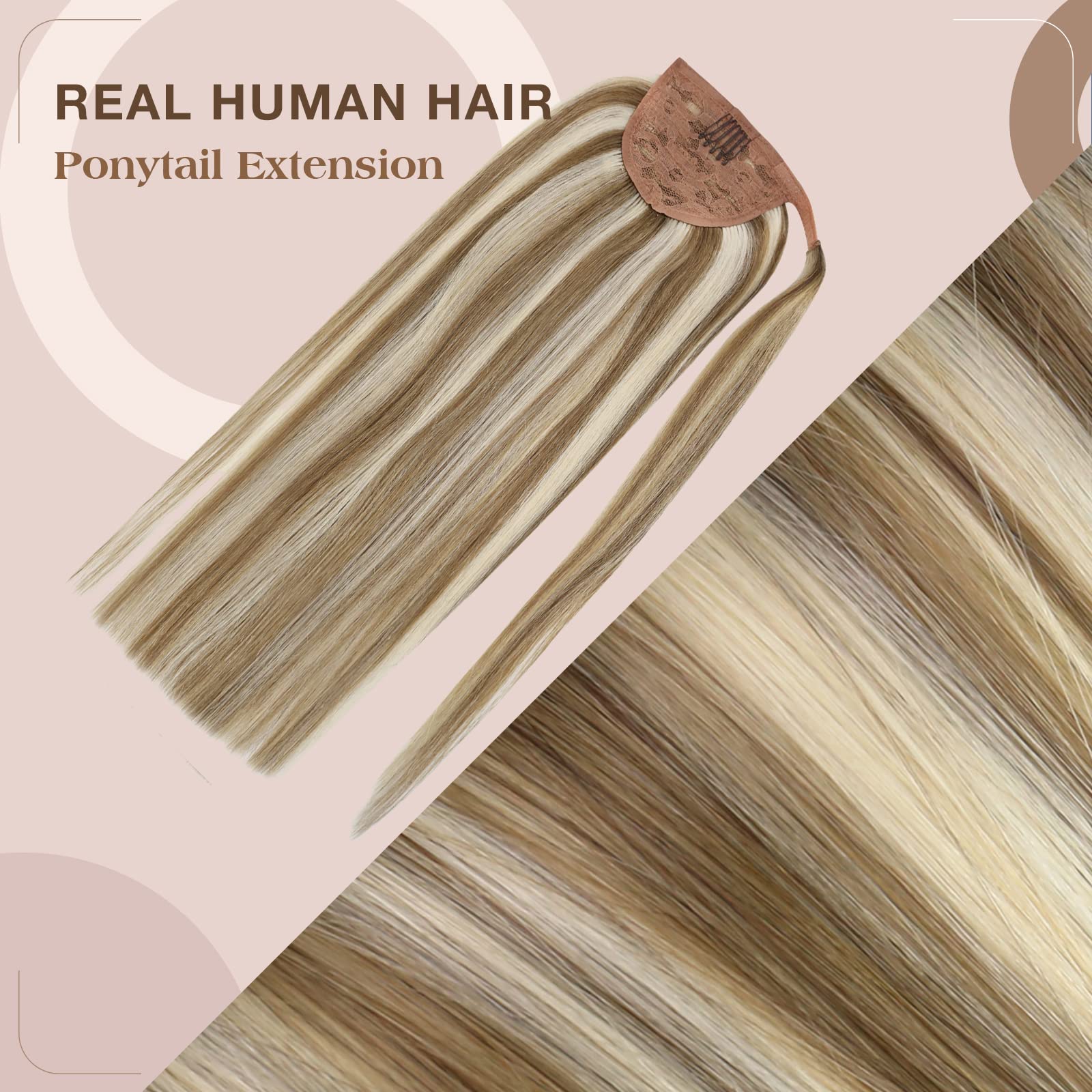 Premium Soft Human Hair Ponytail Extension - Natural Look & Comfortable Wear for Daily Styling, Parties & Special Occasions