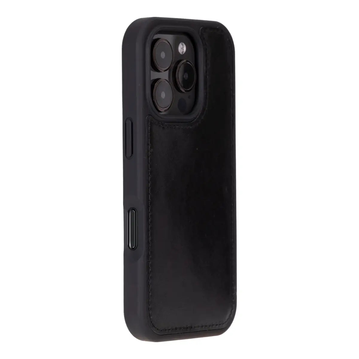 Premium Black Leather Wallet Case for iPhone 16 Pro - RFID Blocking & Card Slots - Perfect for Everyday Use, Travel & Business
