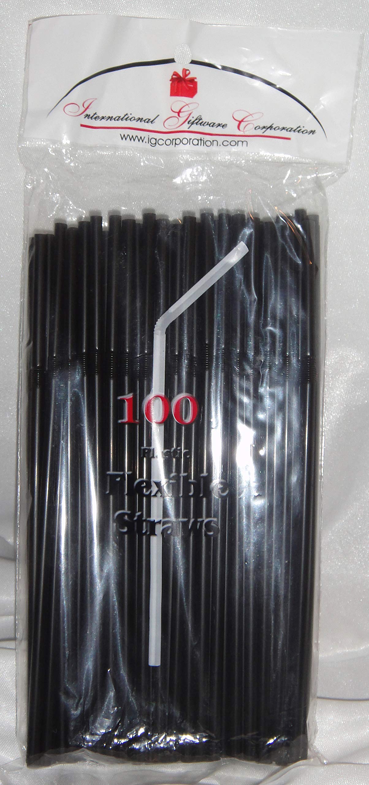 10,000 Flexible Drinking Straws Bulk - Black Bendable Straws for Luau, Wedding, Party & Anniversary Supplies - Perfect for Cocktails, Smoothies & Beverages