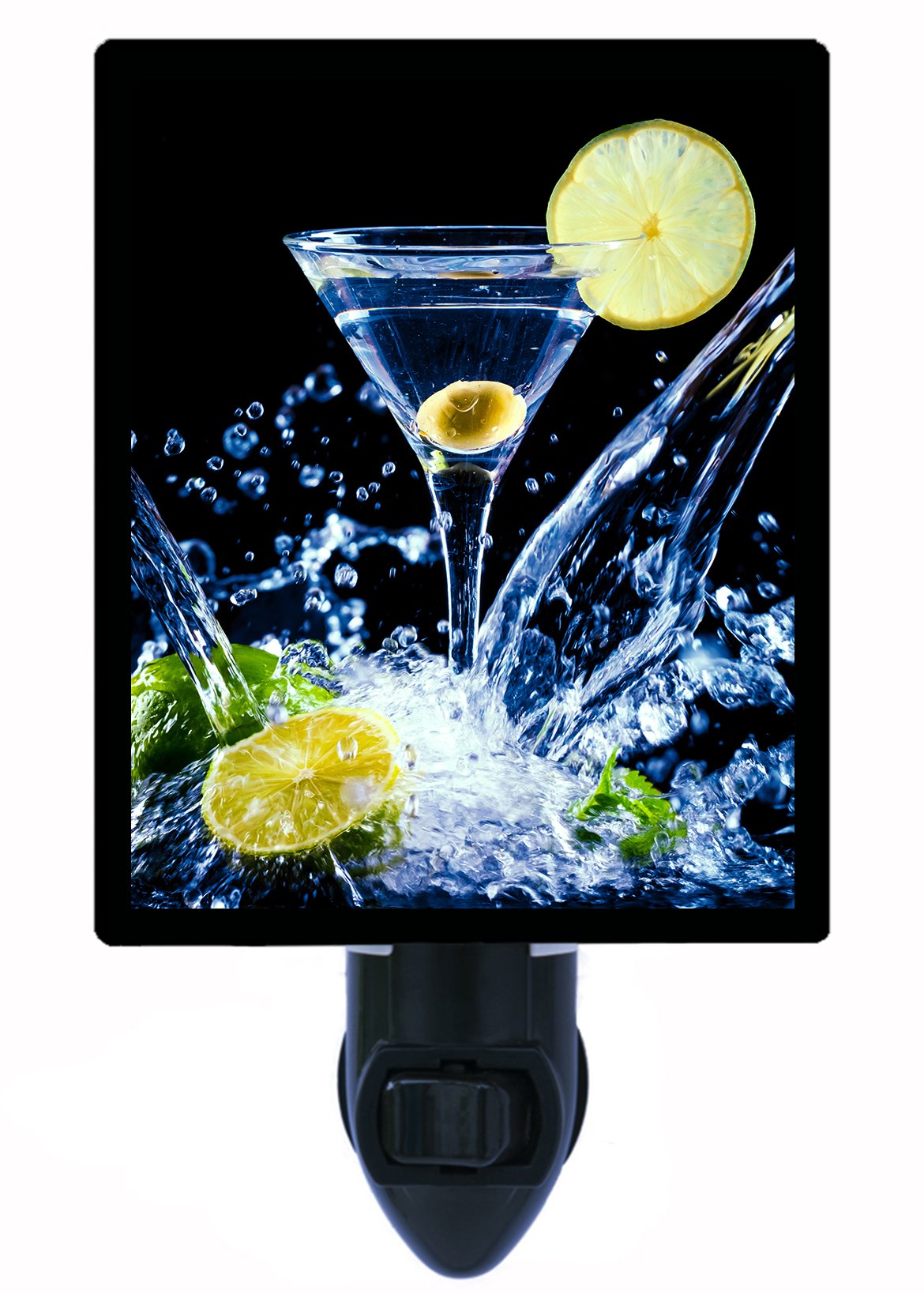 Martini Night Light - Decorative Cocktail & Olive LED Lamp for Home Bar, Wine Cellar, and Party Decor - Perfect for Themed Parties, Romantic Dinners, and Mood Lighting