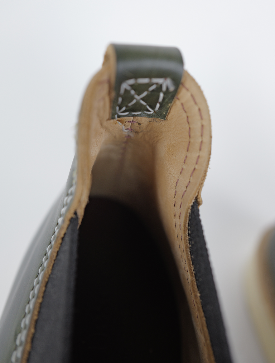 Wesco Boots X The Shop Romeo Olive Horween CXL Leather Work Boots - Durable & Stylish for Outdoor Work, Hiking & Casual Wear