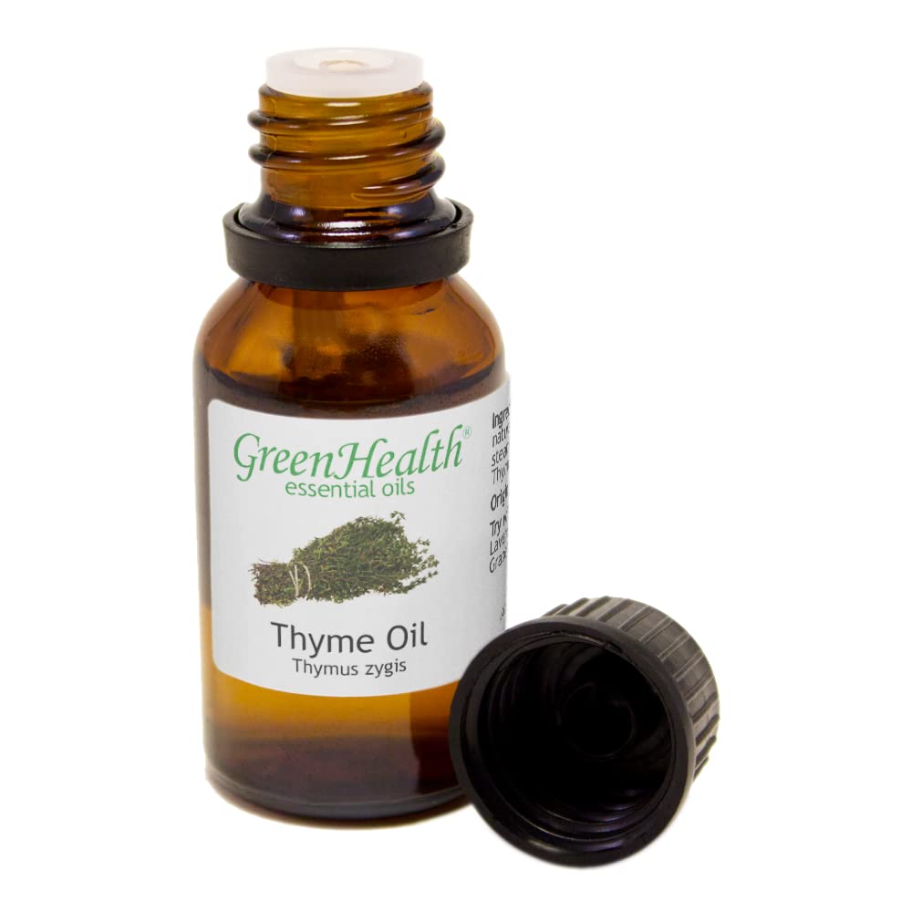 100% Pure Thyme Essential Oil 15ml - Natural Aromatherapy Oil for Relaxation, Skin Care & DIY Recipes | Perfect for Diffusers, Massage & Home Use