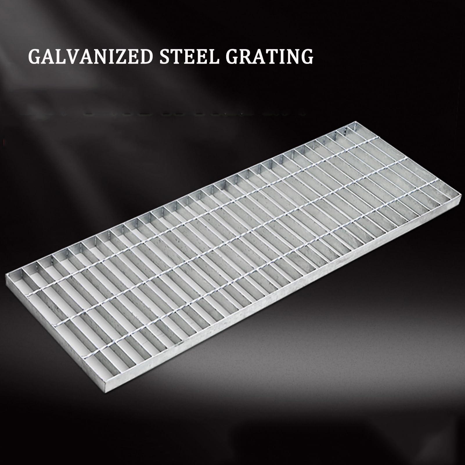 Galvanized Steel Grating Drain Strainers - Heavy Duty Floor Drain Cover for Rainwater & Sewage - Outdoor Rectangular Grate for Garage, Driveway & Trench Drainage - Rustproof Metal Grid for Yard, Patio & Industrial Use