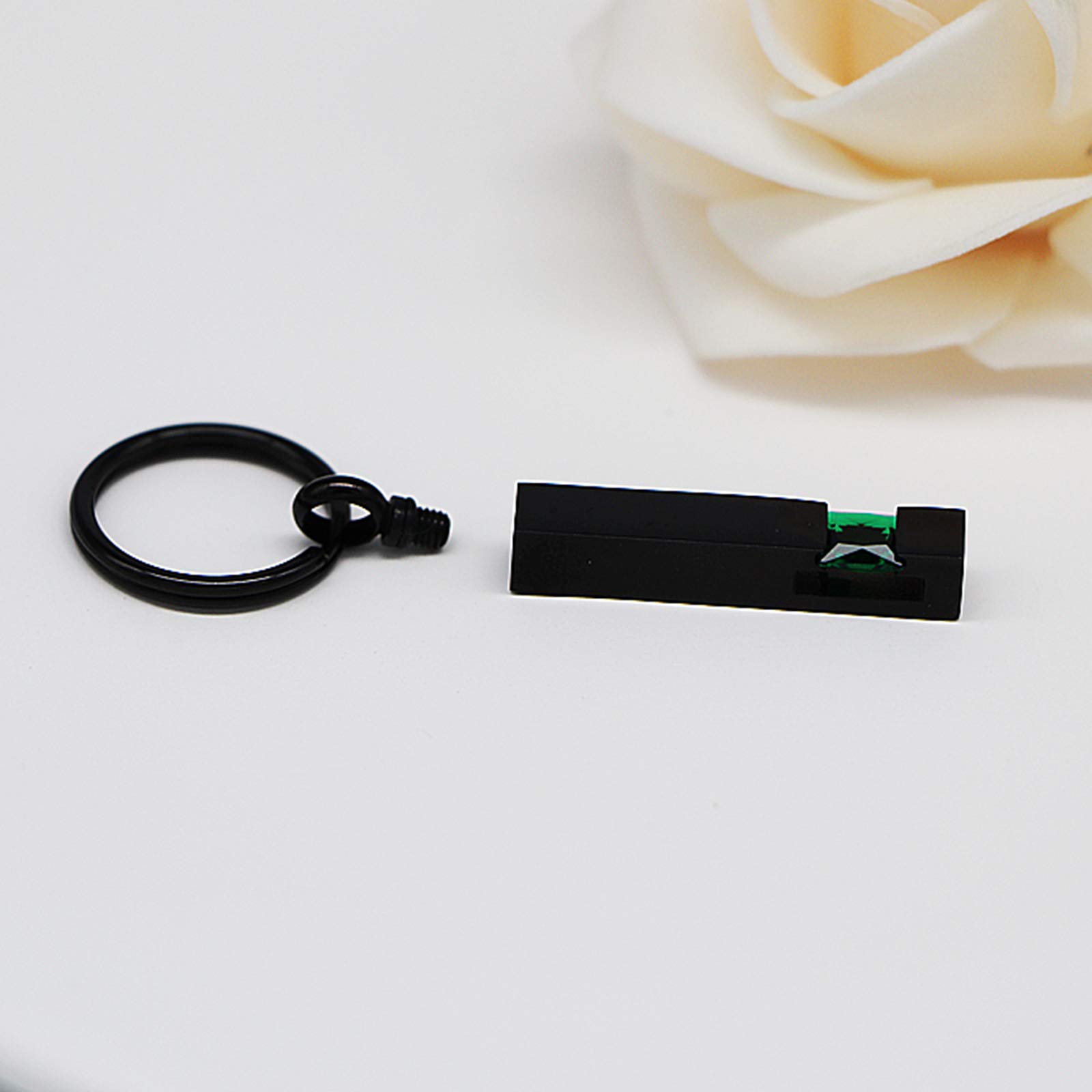 **Stainless Steel Memorial Necklace with Crystal Cube Pendant - Black Birthstone Series for Ashes Keepsake, Cremation Jewelry for Loved Ones | Perfect for Remembrance, Gifts & Special Occasions**