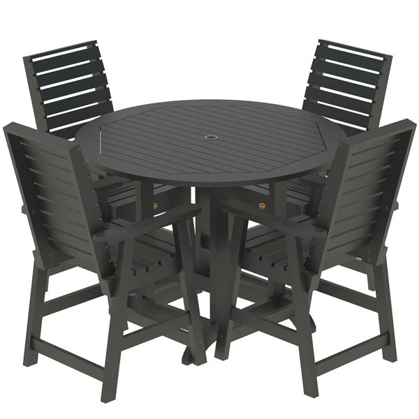 Glennville 5-Piece Round Counter Height Dining Set - Perfect for Small Spaces, Breakfast Nooks & Modern Kitchens