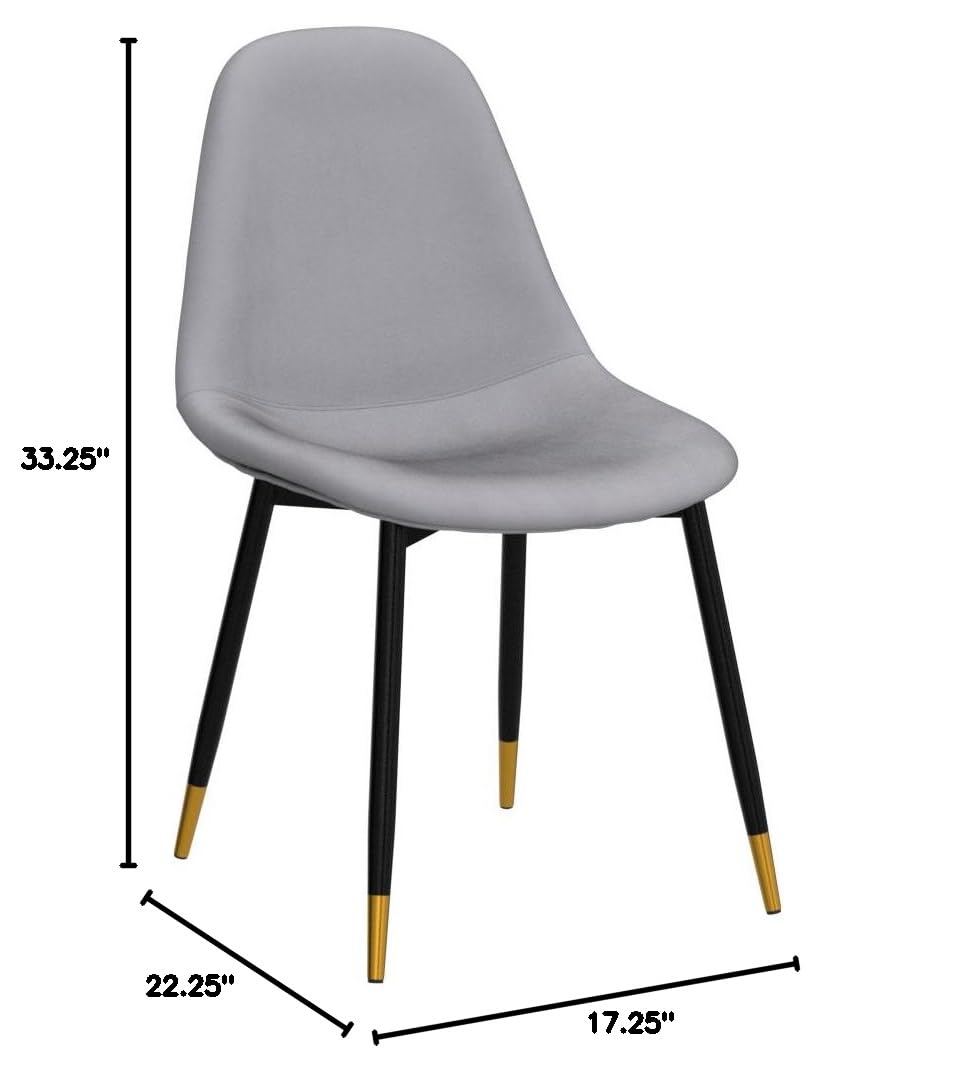 Roundhill Furniture Lassan Modern Fabric Dining Chairs Set of 4 - 22.25
