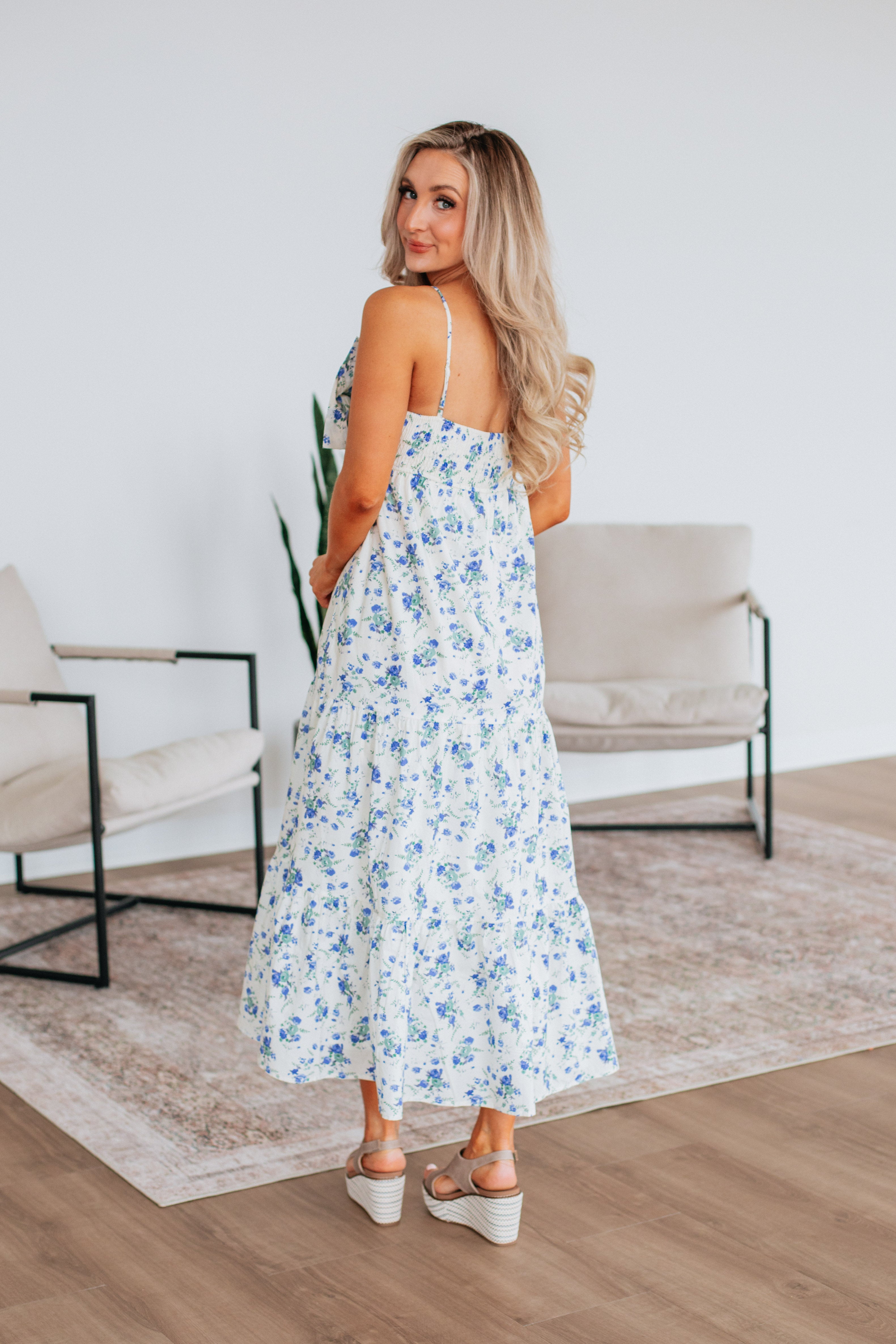 Haisley Floral Dress for Women - Summer Flowy Boho Maxi Dress with Pockets - Perfect for Beach Vacation, Date Night & Outdoor Parties