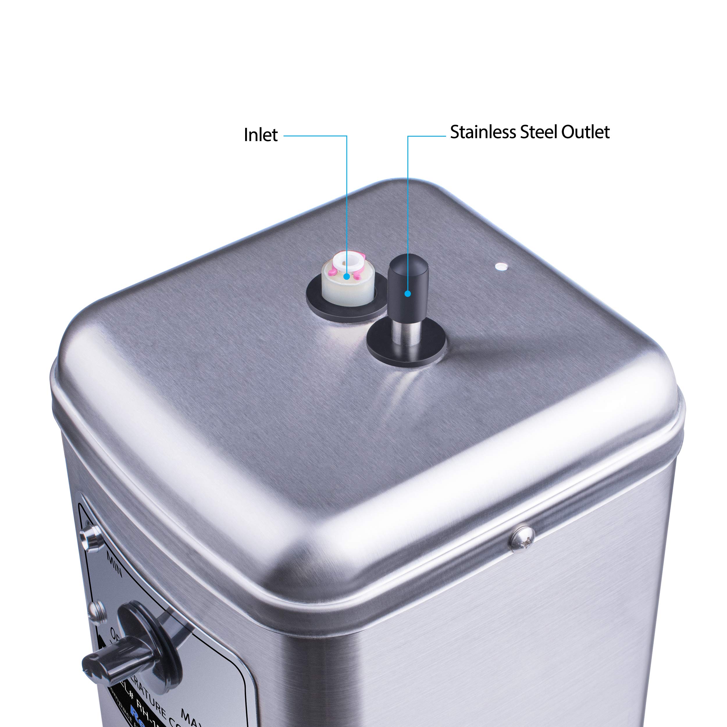 Compact Instant Hot Water Dispenser - Wall Mounted Stainless Steel Tank with Adjustable Temperature Control (Tank Only, No Faucet) - Perfect for Office, Kitchen, or Small Spaces - Model 40-RH-150-SS
