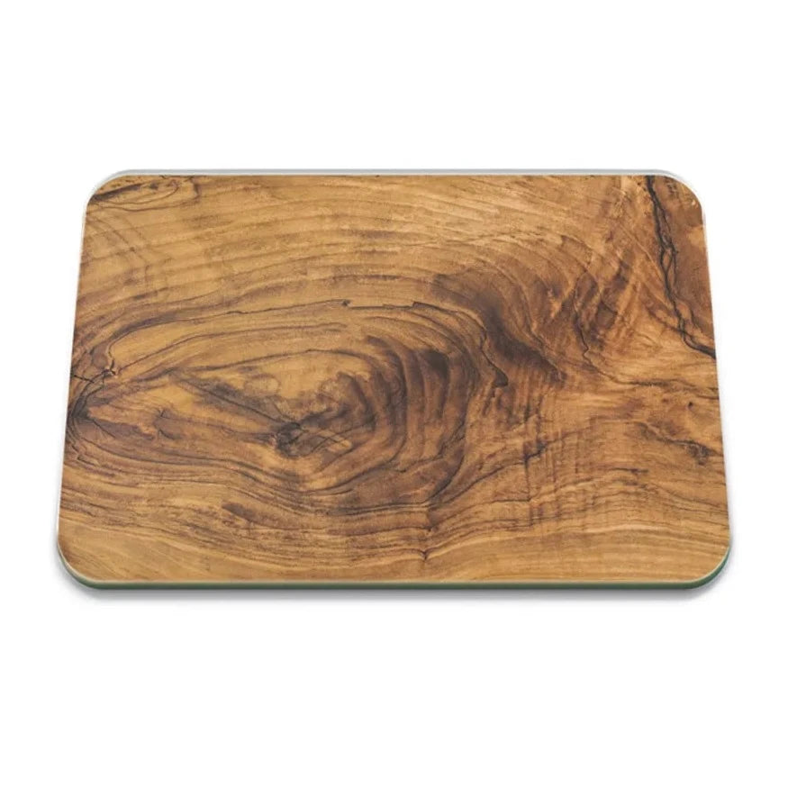 Premium Olivewood Glass Cutting Board - Eco-Friendly Kitchen Worktop Protector for Chopping, Serving & Food Prep | Perfect for Home, Restaurant & Gift Use