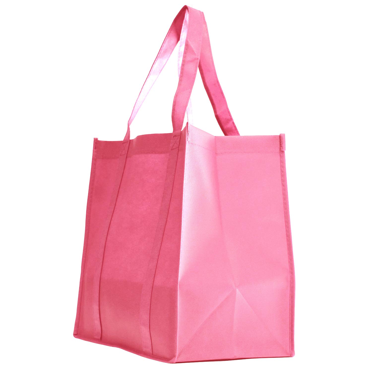 Eco-Friendly Reusable Grocery Tote Bags - Large Gift Shopping Bags with Stand Up Bottom, Durable Non-Woven Fabric | Perfect for Grocery Shopping, Farmers Markets & Gift Giving