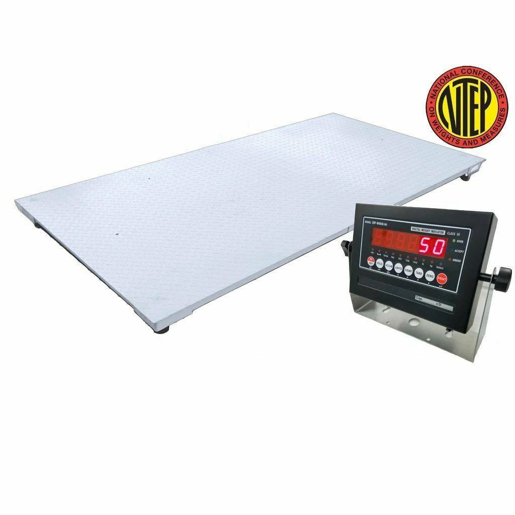 SellEton SL 800 Heavy Duty Industrial Floor Scale 5'x7' (60x84) - NTEP Legal for Trade - 1000lb to 20000lb Capacity - Durable Warehouse Scale for Shipping, Logistics & Manufacturing