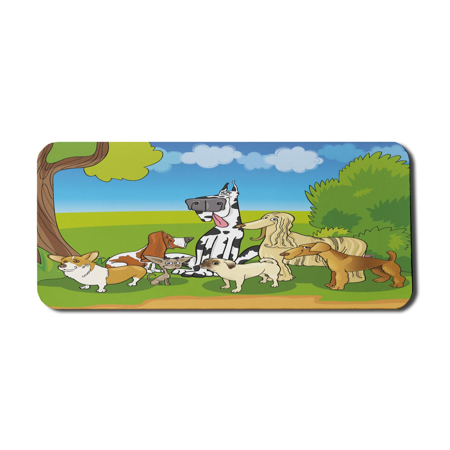 Ambesonne Dog Lovers Non-Slip Rubber Mouse Pad - Extra Large 35