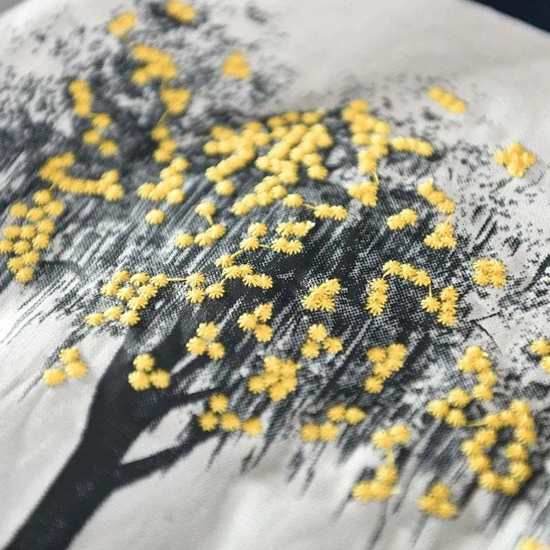 Stylish Tree Print Slim Fit Summer T-Shirt for Men - Breathable Cotton Casual Tee for Outdoor Activities & Vacation Wear