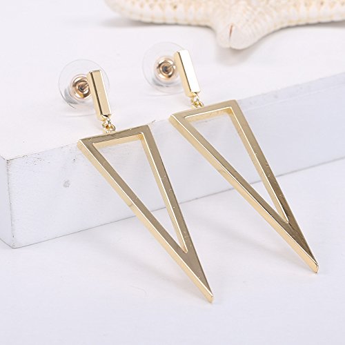 Stylish Women's Geometric Triangle Drop Earrings - Fashion Metal Jewelry for Parties, Dating & Everyday Wear