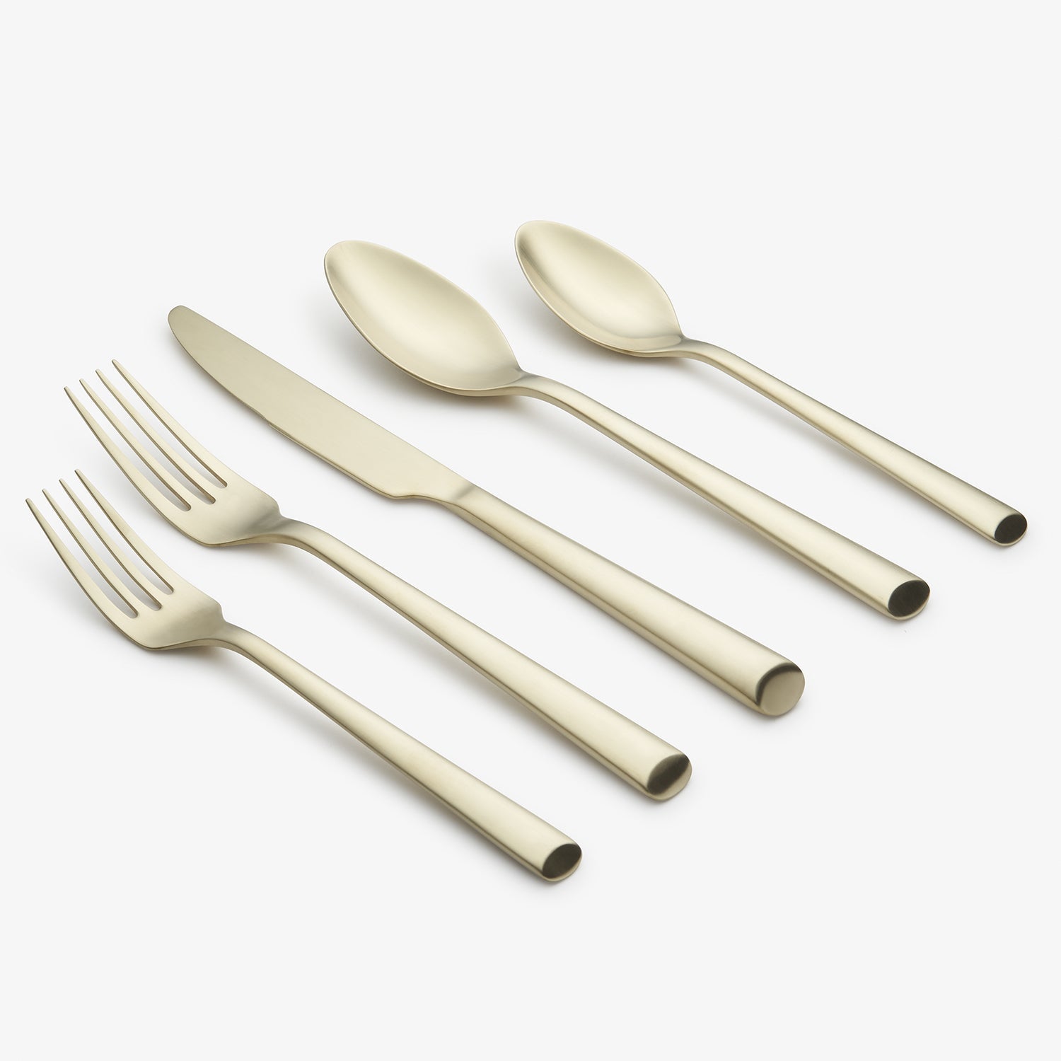 Gilda Champagne Satin 20-Piece Flatware Set - Elegant Stainless Steel Cutlery for Dinner Parties, Weddings & Formal Dining
