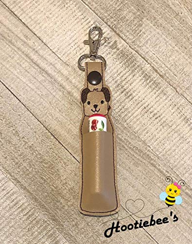 Pet Hand Sanitizer Holder & Lip Balm Case - Cute Dog-Shaped Clip for Purse, Backpack, or Keychain - Perfect for Puppy Lovers, Travel, School, and Outdoor Activities