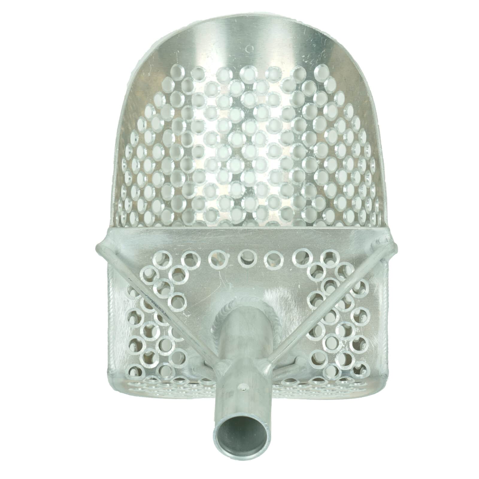 Dune Scoops Poseidon Large Lightweight Aluminum Beach Sand Scoop - 3mm AMG5 Aluminum with 10mm Holes - Perfect for Metal Detecting, Treasure Hunting & Beach Combing