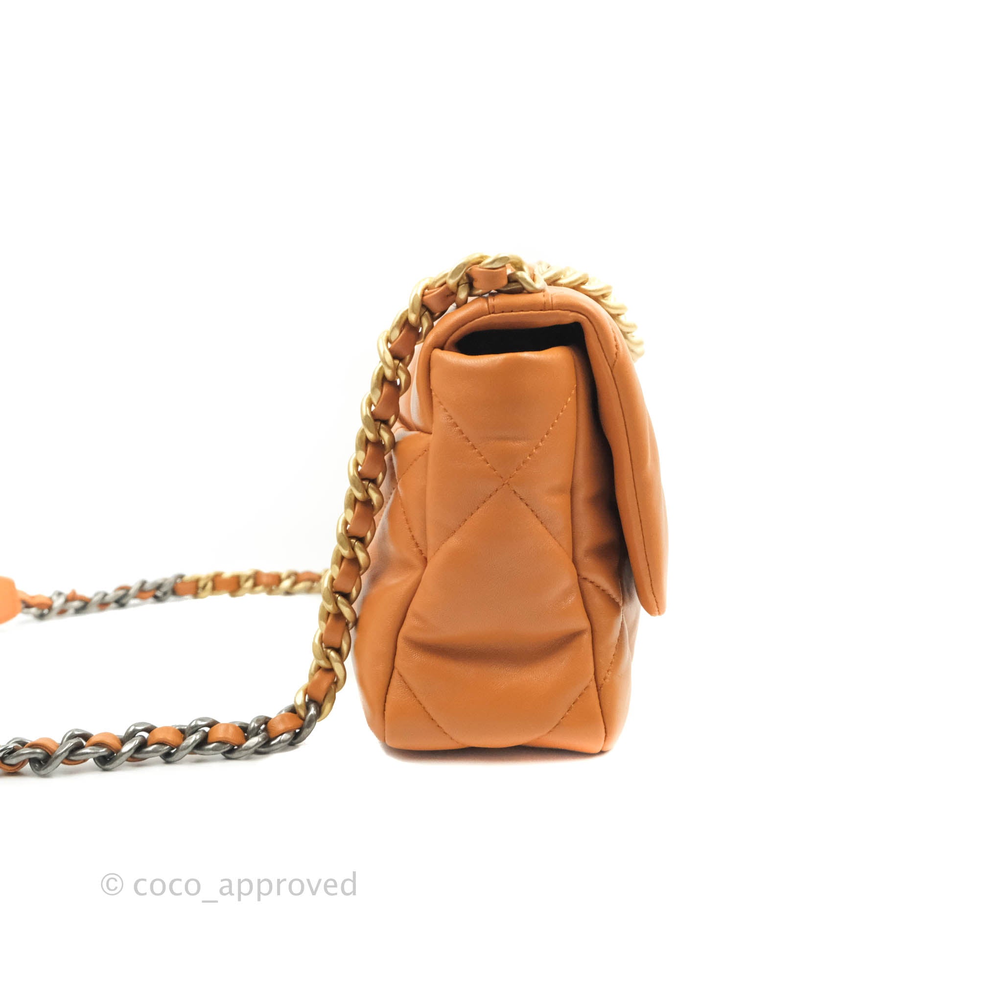 Chanel 19 Small Handbag in Caramel Brown with Mixed Hardware - 21A Collection | Luxury Crossbody Bag for Women, Perfect for Date Night & Special Occasions
