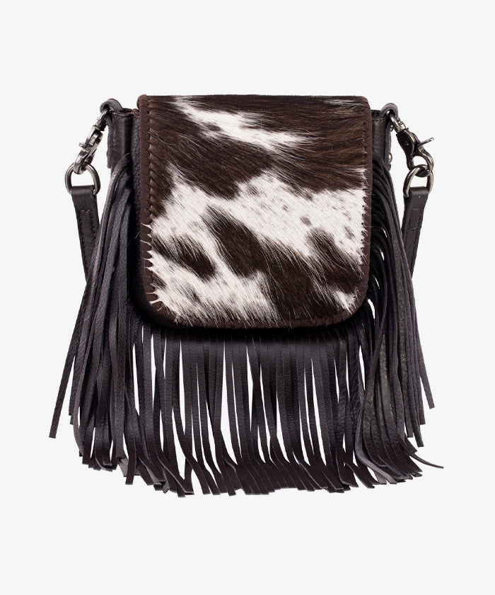 Montana West Genuine Leather Fringe Crossbody Bag with Hair-On Hide - Stylish Boho Purse for Women, Perfect for Music Festivals & Casual Outings