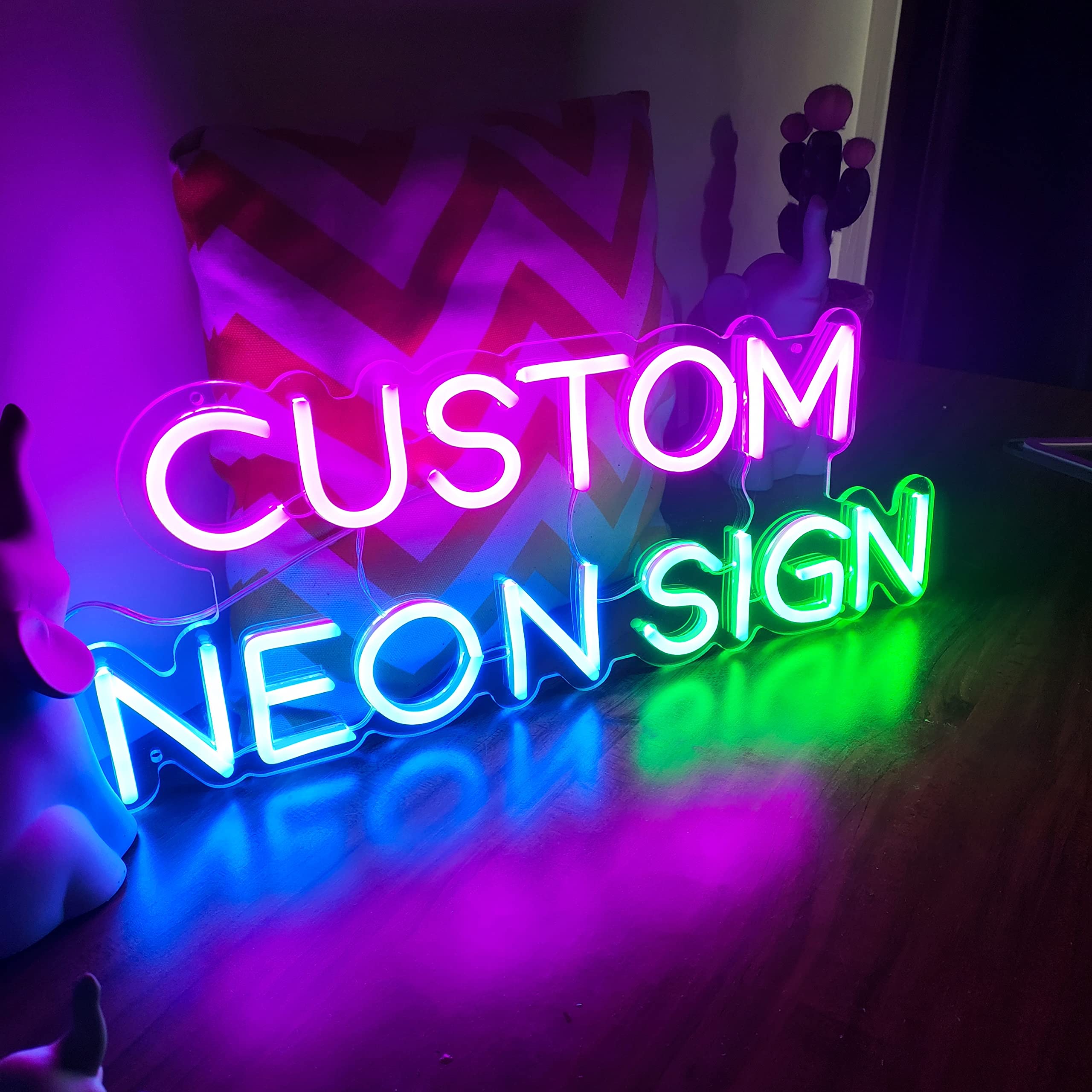 Custom LED Neon Signs - Personalized Wall Decor for Bedroom, Wedding, Birthday Party & Home | 48
