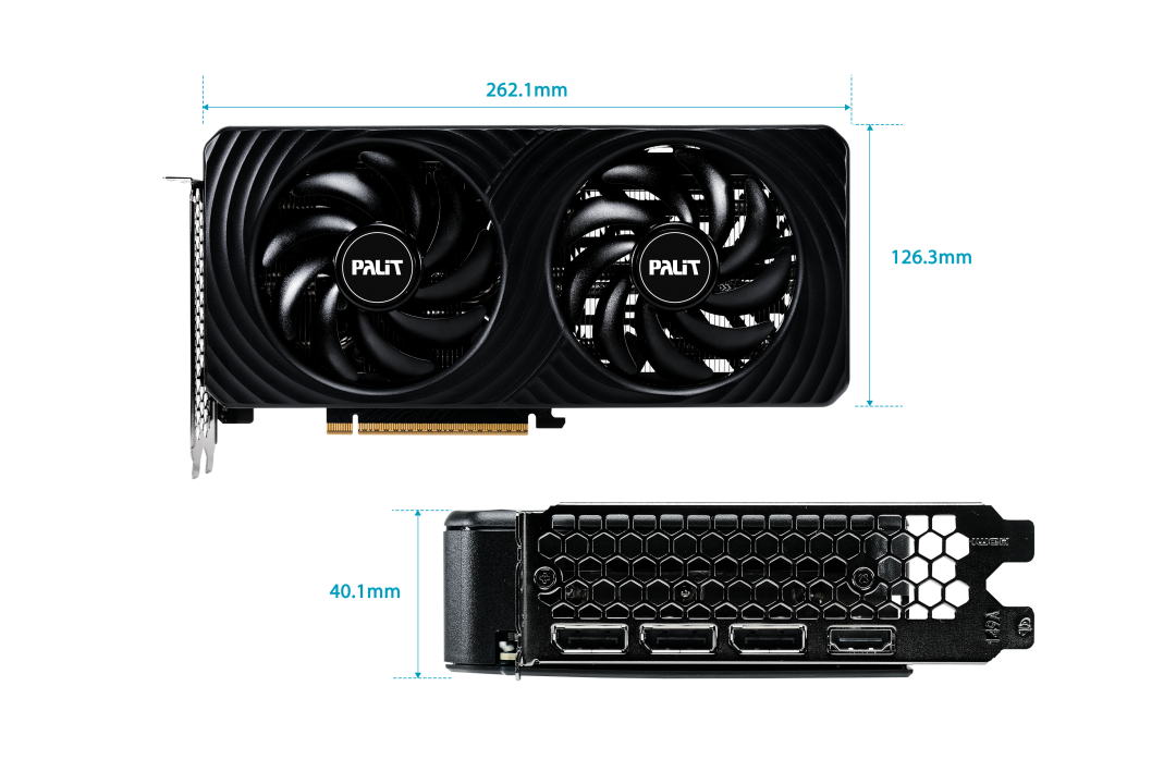 Palit GeForce RTX 5060 8GB GDDR6 Dual Fan Graphics Card - High Performance Gaming GPU for PC, VR & 4K Video Editing