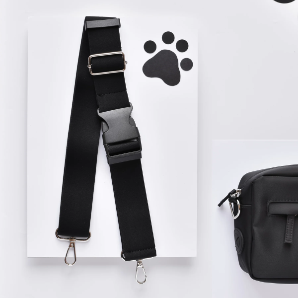 Black Bum Bag Strap for Dog Walking - Adjustable Waist Pack for Hands-Free Convenience - Perfect for Outdoor Activities, Hiking & Pet Adventures