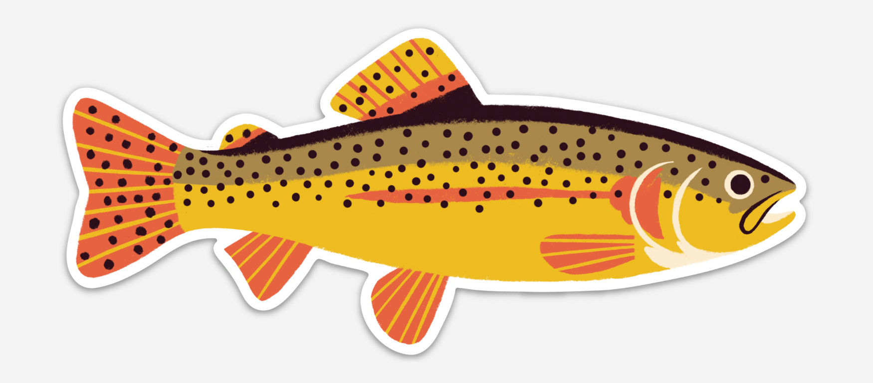 Native Trout Sticker - Waterproof Vinyl Decal for Fishing Gear, Coolers & Outdoor Equipment - Perfect for Anglers & Nature Lovers