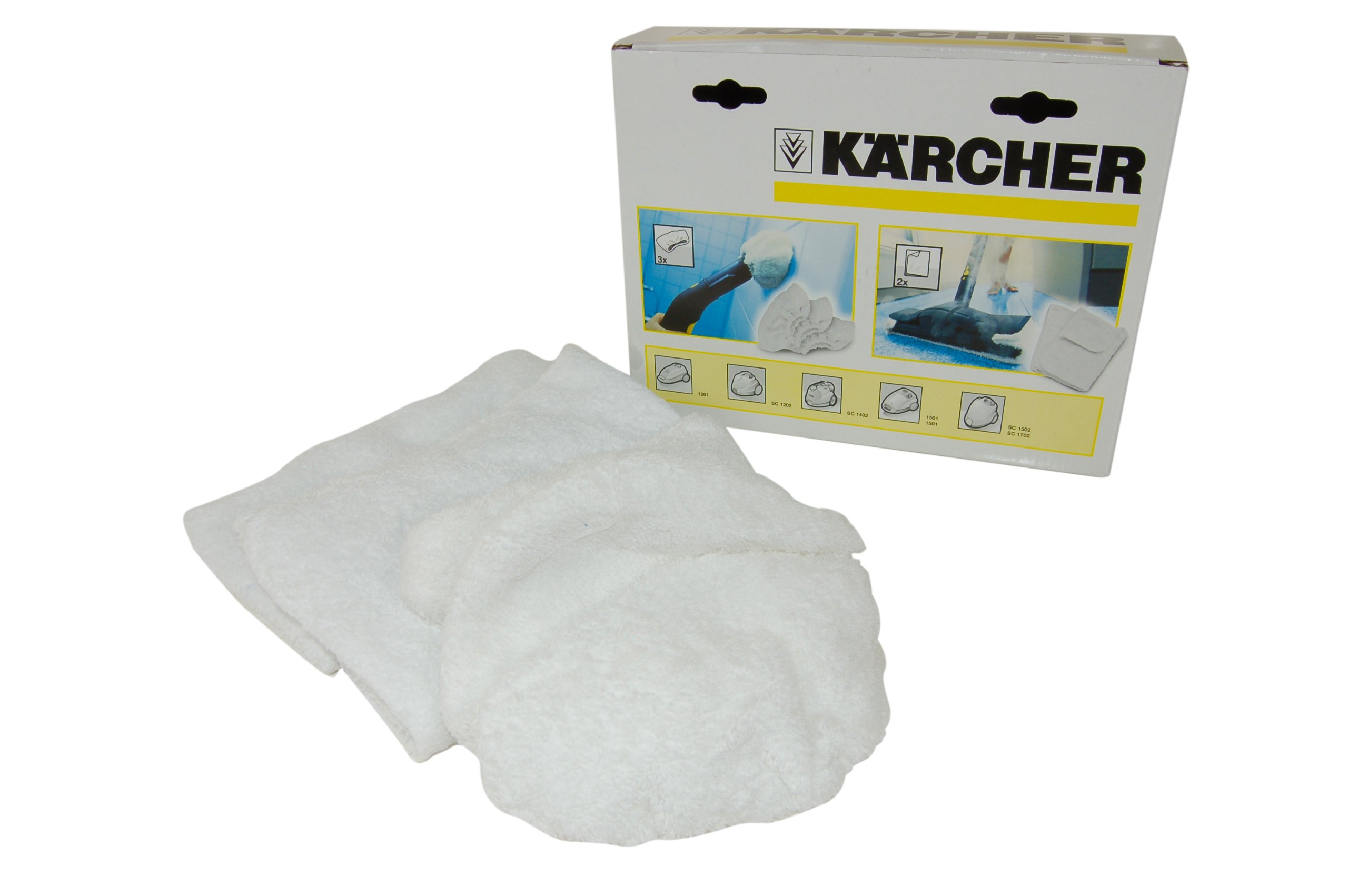 Karcher 69600190 Replacement Steam Cleaner Cloth Pads - 6 Pack | Compatible with Karcher Steam Mops | Washable & Reusable Microfiber Cleaning Pads for Floors, Tiles & Hard Surfaces | Perfect for Kitchen, Bathroom & Home Deep Cleaning