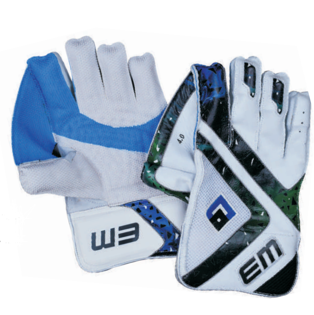 EM GT 4.0 Junior/Youth Cricket Wicket Keeping Gloves - Perfect for Young Players Training & Matches
