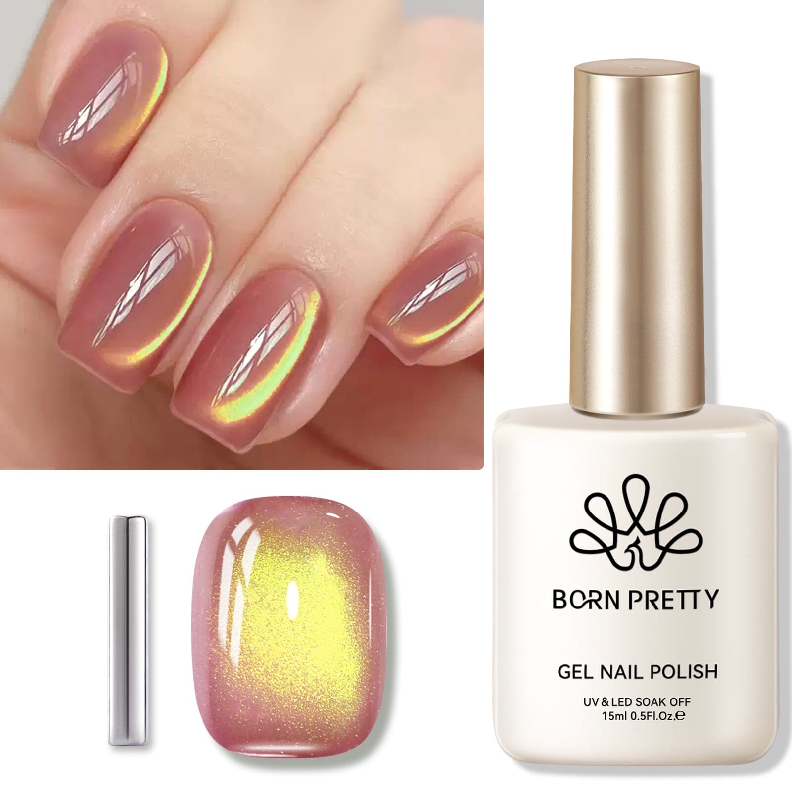 MY296 Yellow Cat Magnetic Gel Polish - 15ml Passion Fruit Scented Nail Art for Home & Salon Use