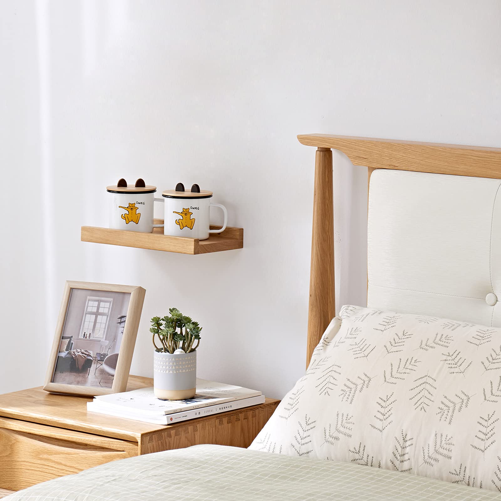 Reclaimed Wood Wall Shelves for Bedroom, Kitchen & Living Room - 12