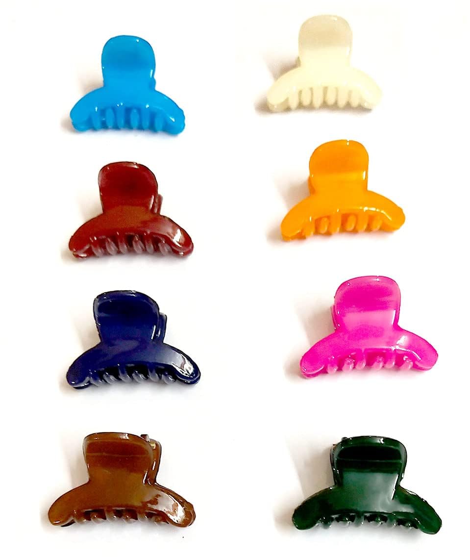 26Pcs Small Acrylic Claw Clips for Women & Girls - No-Slip Grip Marble Hair Clips Set, Plastic Jaw Clamps for Ponytails, Buns & Hairstyles - Perfect for School, Work & Daily Hair Styling