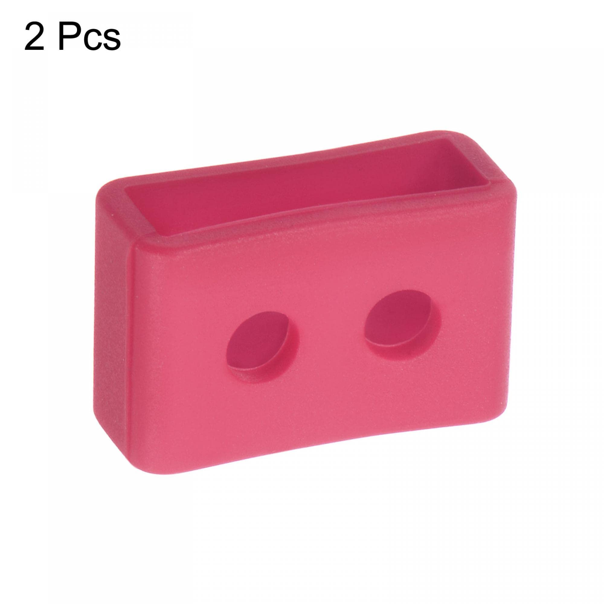 uxcell 16mm Dark Pink Silicone Watch Band Strap Loops - Replacement Fastener Rings & Watch Holder Keepers for Men Women (2 Pcs) - Perfect for Sports, Fitness & Casual Wear