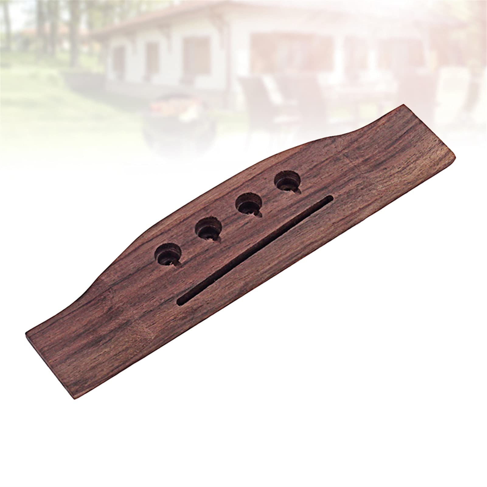 4 Strings Rosewood Saddle Thru Slotted Guitar Bridge - Replacement Bridge Parts for Folk Acoustic Bass - Perfect for DIY Guitar Repair & Upgrade Projects