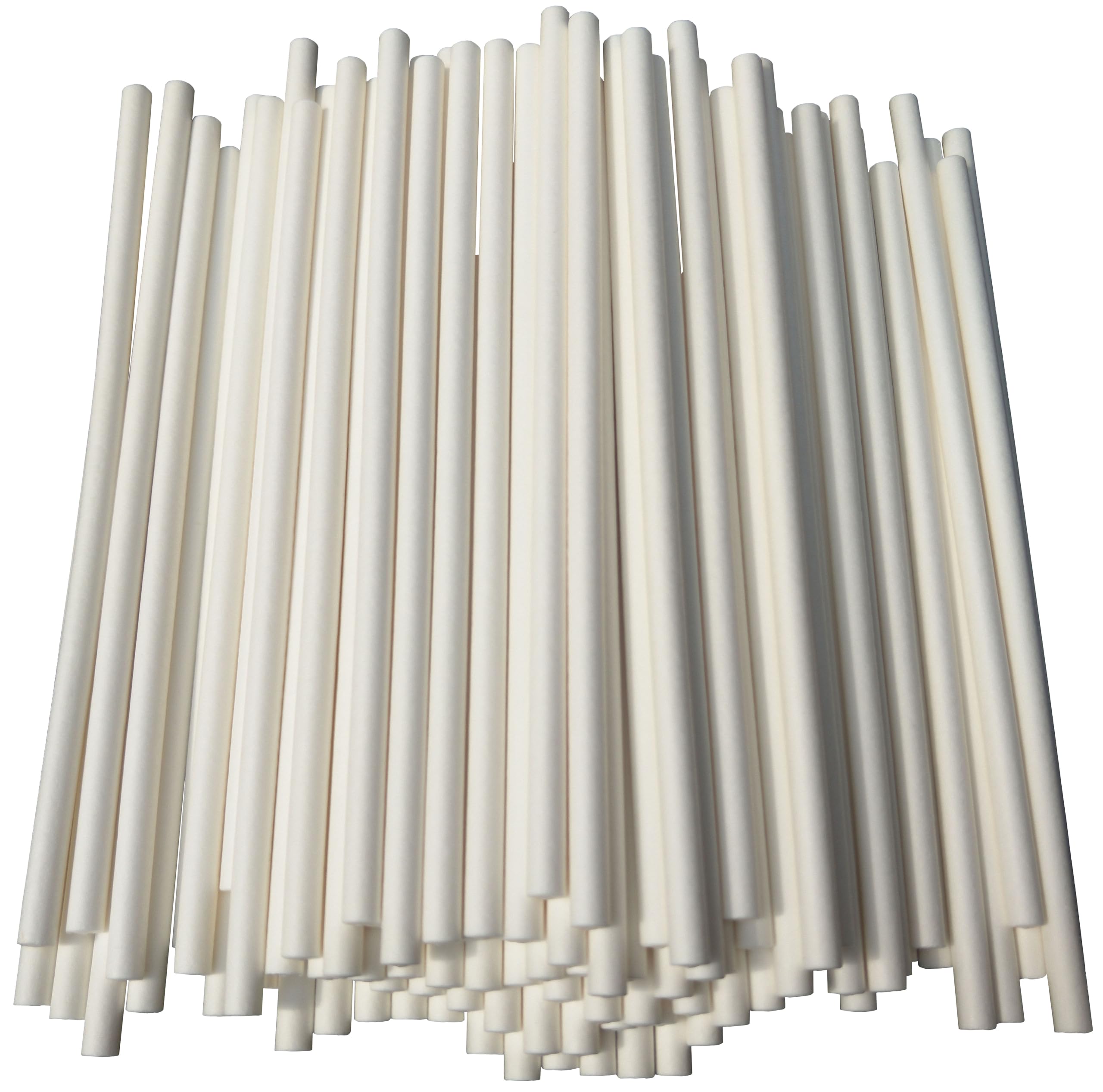 Aqibera 100-Pack 8-Inch White Lollipop Sticks - Food Grade Safe Paper Sticks for Cake Pops, Candy Apples, Chocolate & Cookie Decorations - Perfect for Birthday Parties, Wedding Favors & DIY Treats