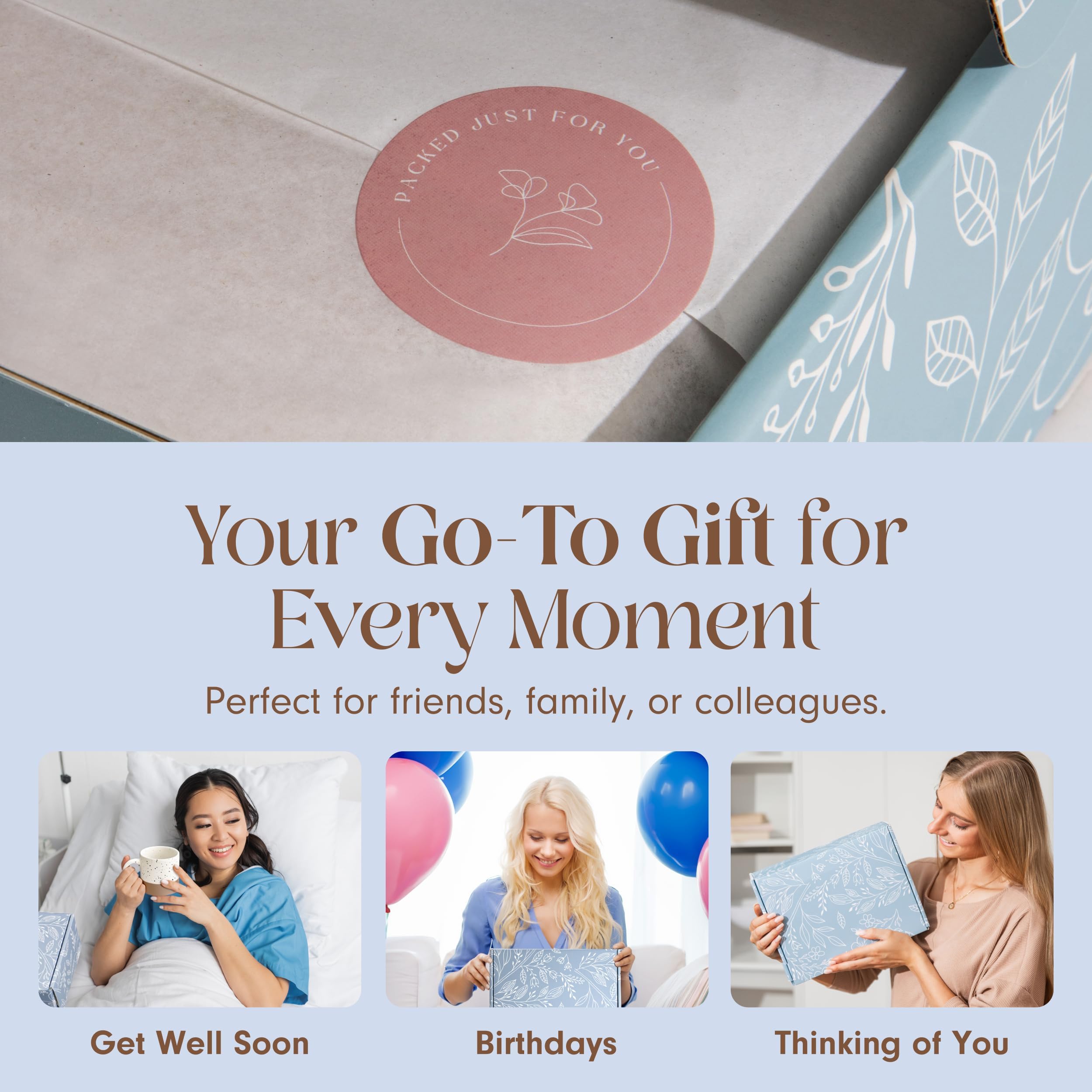 Unboxme Lavender Spa Gift Set for Women - Relaxation Gift Basket with Scented Candle, Bath Bomb & Soap - Perfect for Valentine's Day, Get Well Soon, Birthday & Mother's Day Gifts - Home Spa & Self-Care Essentials