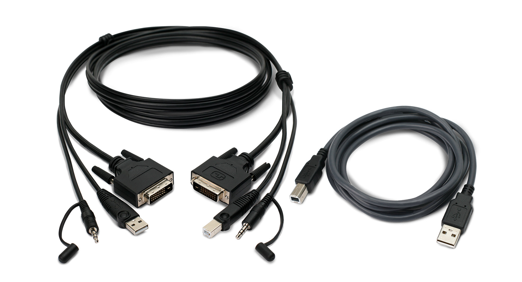 6 ft. DVI & USB KVM Cable Kit with Audio Support - TAA Compliant - Ideal for Multi-Computer Workstations, Home Offices & Gaming Setups
