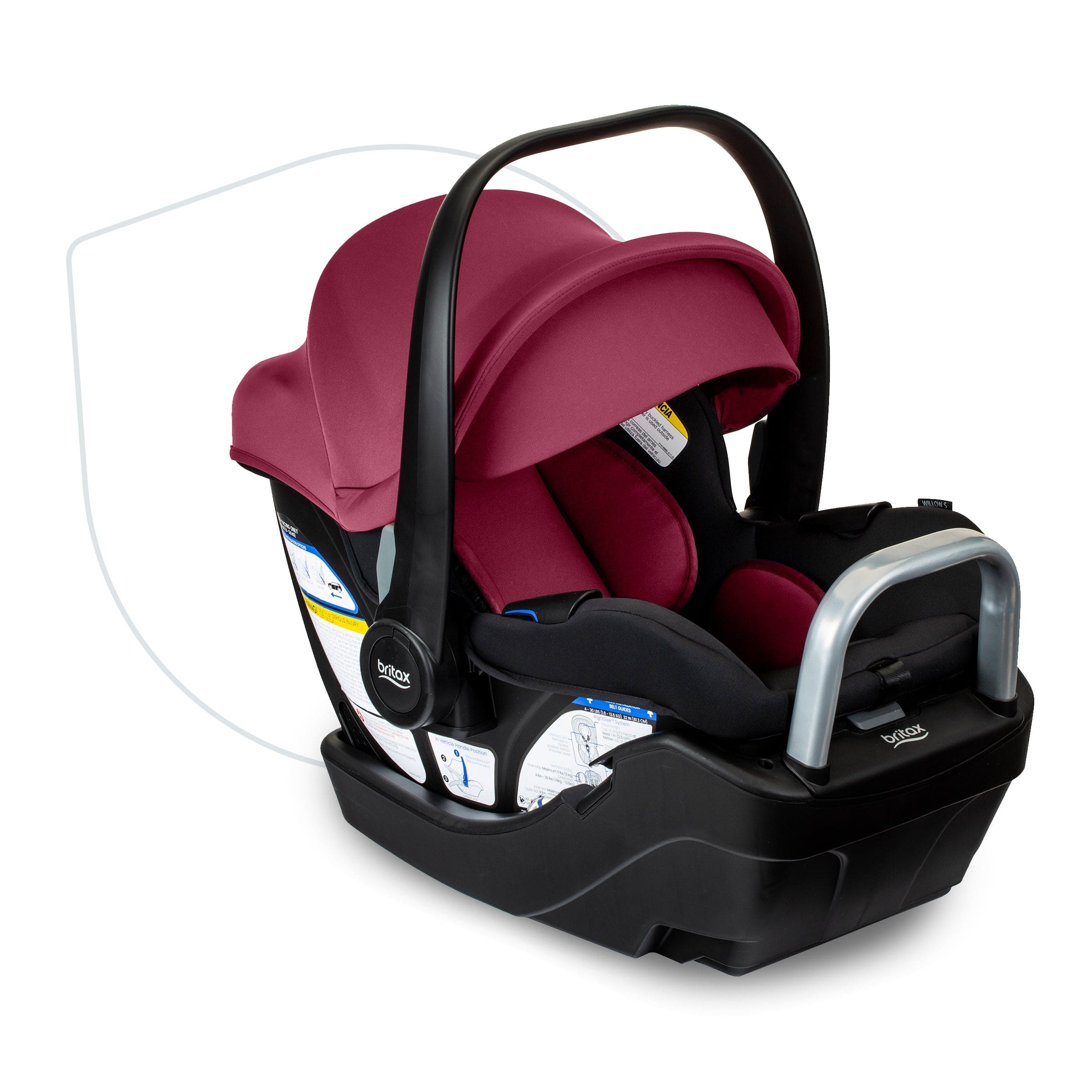 Britax Willow S Infant Car Seat with Alpine Base - Lightweight & Safe Baby Carrier for Newborns 0-35 lbs - Perfect for Travel, Shopping & Daily Commutes